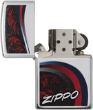Zippo Satin and Ribbons High Polish Chrome 29415