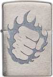 Zippo Tattoo Fire & Fist Brushed Chrome 29428