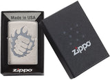 Zippo Tattoo Fire & Fist Brushed Chrome 29428