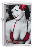 Zippo Bettie Page Brushed Chrome Pocket Lighter 29439