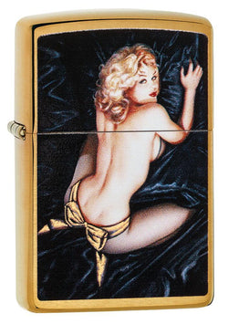 Zippo Olivia De Berardinis Brushed Brass Pocket Lighter 29473