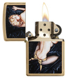 Zippo Olivia De Berardinis Brushed Brass Pocket Lighter 29473