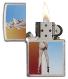 Zippo Olivia De Berardinis Brushed Chrome Pocket Lighter 29475