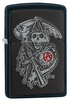 Zippo Sons of Anarchy SAMCRO Emblem Black Matte 29489