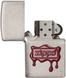 Zippo Red Wax Seal Brushed Chrome 29492