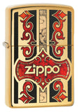 Zippo Logo Jazzy and Edgy High Polish Brass 29510