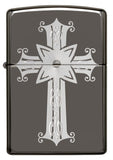 Zippo Cross Design Black Ice 29515