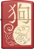 Zippo Year of the Dog Red Matte 29522