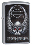 Zippo Harley Davidson Skull Street Chrome Pocket Lighter 29558