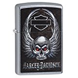 Zippo Harley Davidson Skull Street Chrome Pocket Lighter 29558