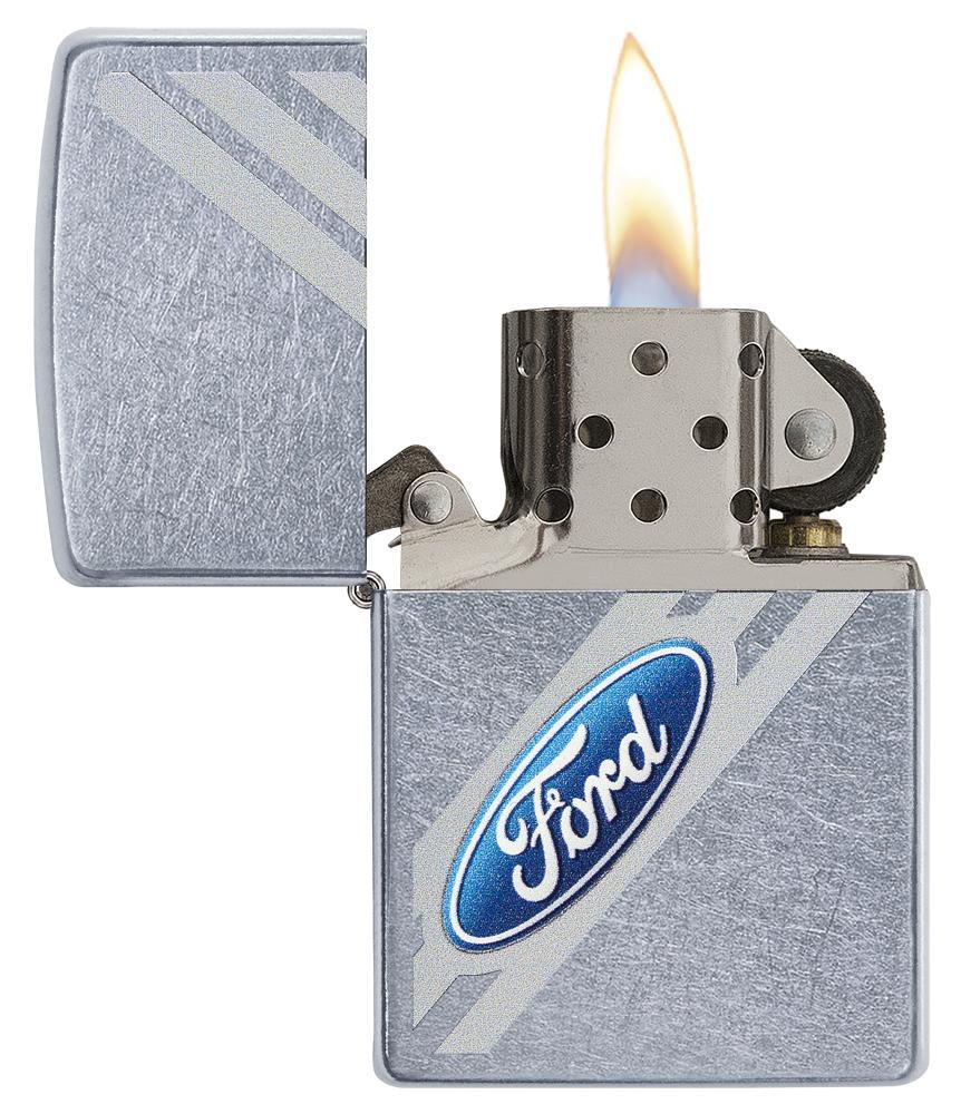 Zippo Angled Ford Logo Street Chrome 29577 – Real Guts Outdoor