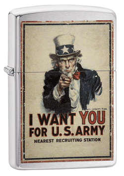 Zippo I Want You for U.S. Army Pocket Lighter 29595