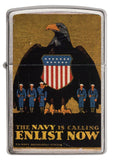 Zippo Enlist Now with Eagle Navy Pocket Lighter 29597