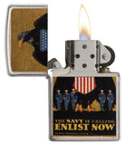 Zippo Enlist Now with Eagle Navy Pocket Lighter 29597