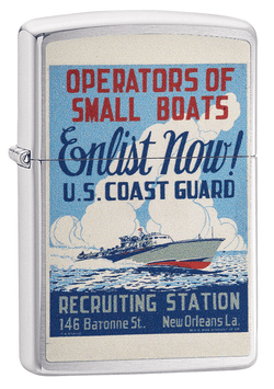 Zippo Operators of Small Boats Coast Guard Pocket Lighter 29598
