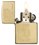 Zippo Paisley High Polish Brass Pocket Lighter 29609
