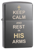 Zippo Keep Calm & Rest In His Arms Pocket Lighter 29610