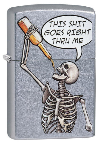 Zippo Drinking Skeleton Pocket Lighter 29613