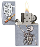 Zippo Drinking Skeleton Pocket Lighter 29613