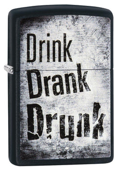 Zippo Drink Drank Drunk Pocket Lighter 29618