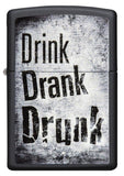 Zippo Drink Drank Drunk Pocket Lighter 29618