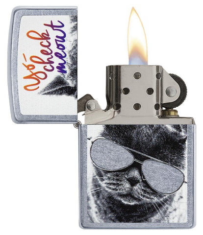 Zippo Cat with Glasses Pocket Lighter 29619 – Real Guts Outdoor