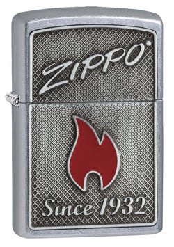 Zippo Logo & Flame Emblem Pocket Lighter 29650