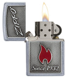 Zippo Logo & Flame Emblem Pocket Lighter 29650