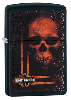 Zippo Harley Davidson Orange Skull 29654