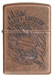 Zippo Harley-Davidson Antique Copper Logo Pocket Lighter 29664