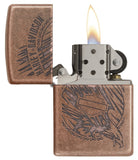 Zippo Harley-Davidson Antique Copper Logo Pocket Lighter 29664