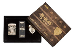 Zippo Collectible 75th Anniversary D-day, Numbered, Limited, Black Crackle 29930