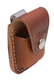 Zippo Lighter Leather Pouch with Clip Brown LPCB